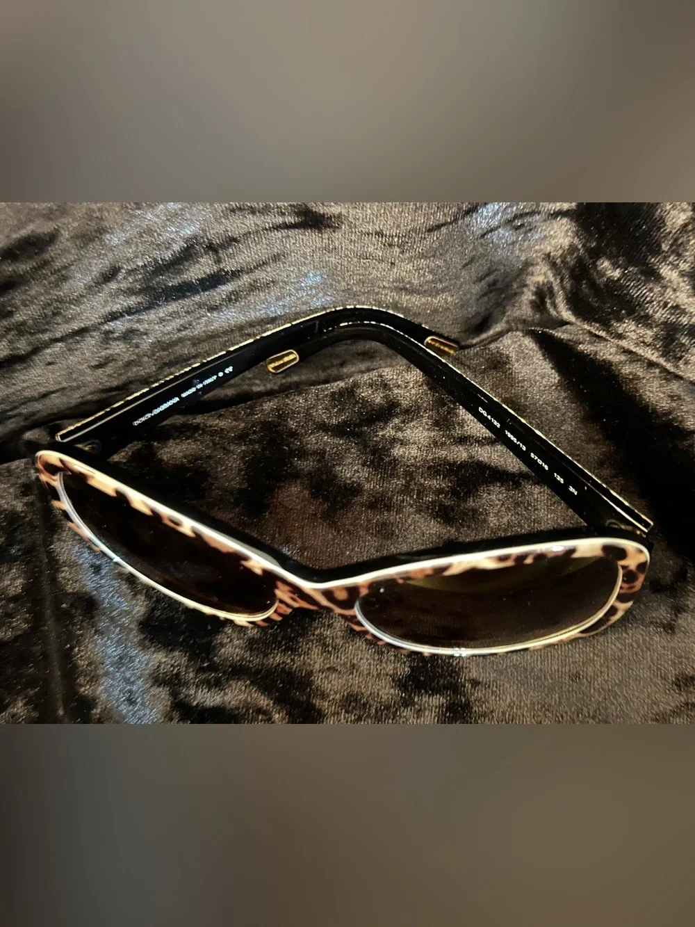 DOLCE&GABBANA Leopard Sunglasses w/ gradient lenses DG4132 1995/13 57[]16 135 3N